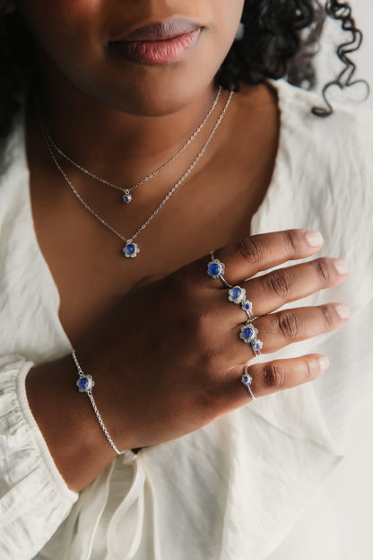 Flower Necklace - 14k Gold-Fill or Sterling Silver