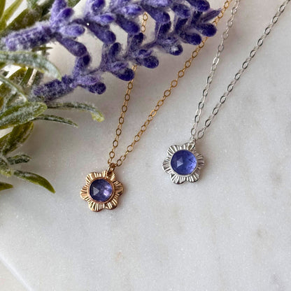 Flower Necklace - 14k Gold-Fill or Sterling Silver