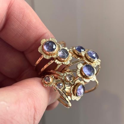 Flower Ring - 14k Gold-fill or Sterling Silver