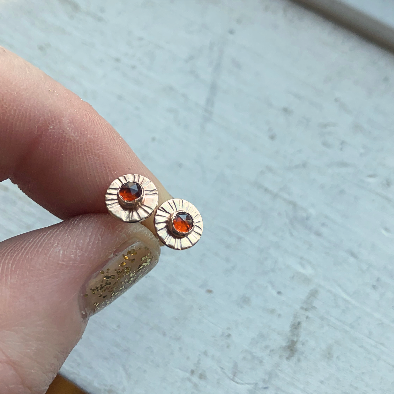 Aura Birthstone Studs