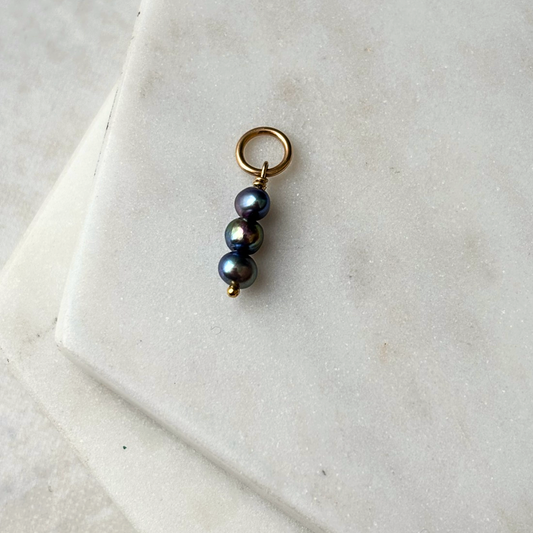 Iridescent Pearl Bar Charm