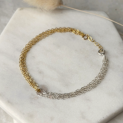 Liquid Multi-strand Chain Bracelet