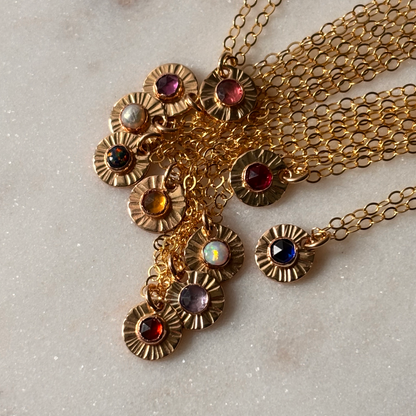 Aura Birthstone Necklace - Mini