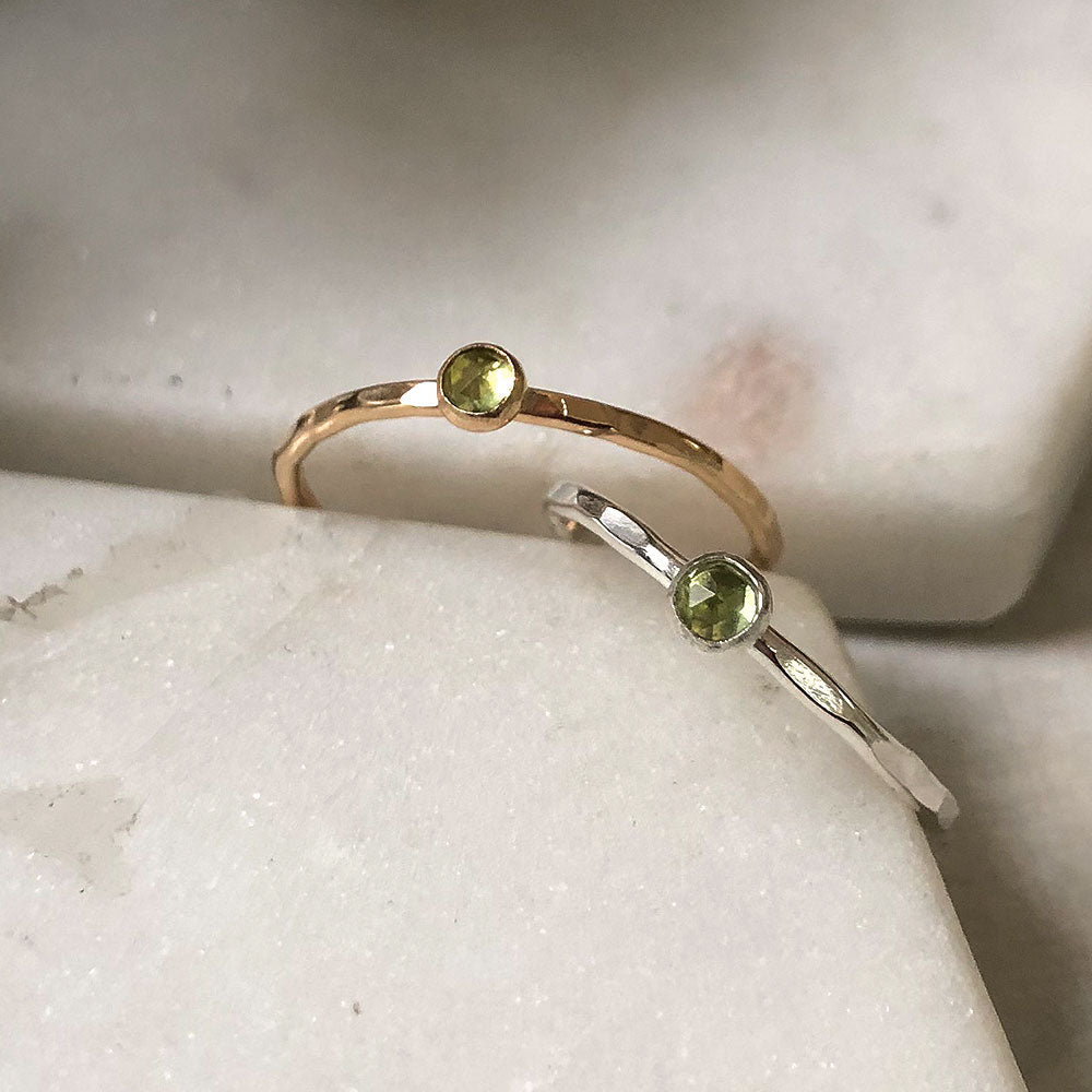 Petite Peridot Stacking Ring