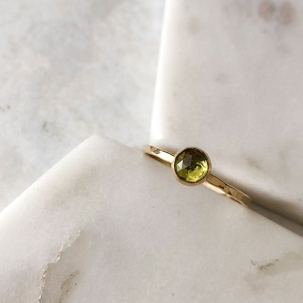 Peridot Stacking Ring - 14k gold-fill