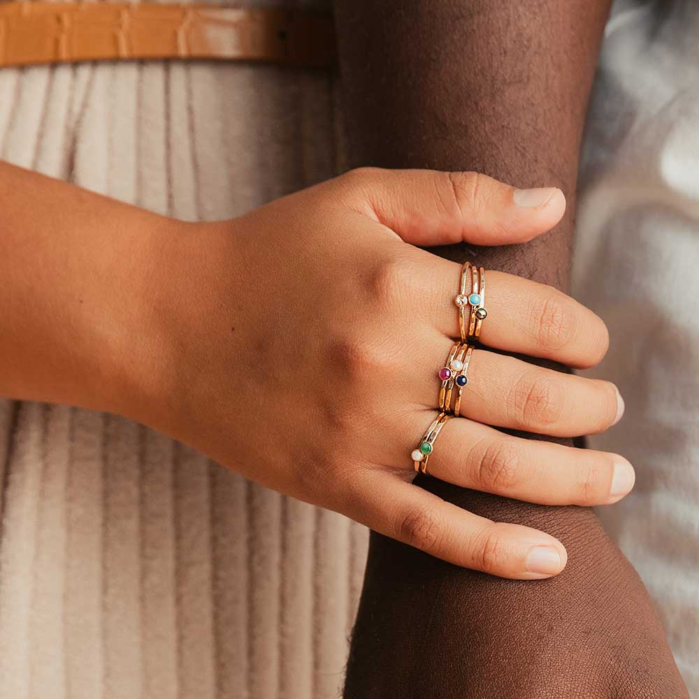 Petite Peridot Stacking Ring