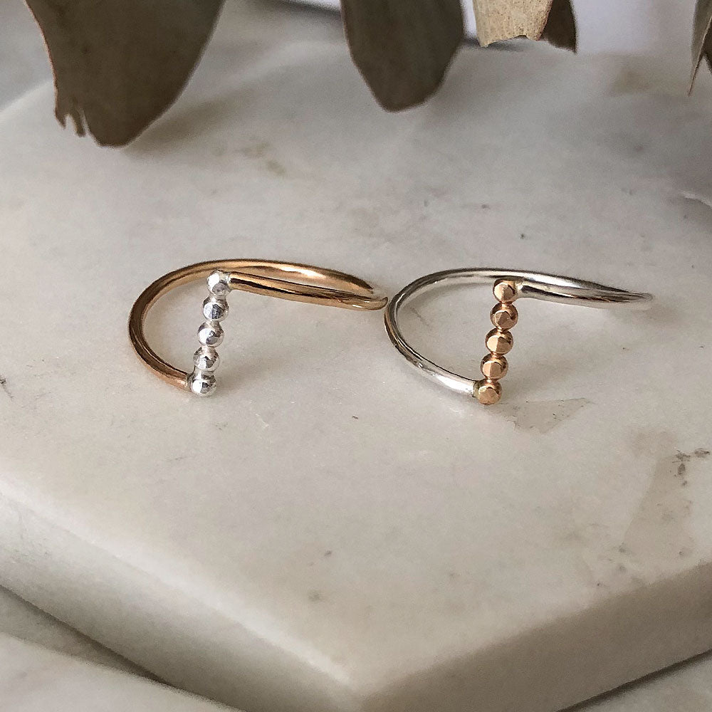 Mixed Metal Prism Angle Ring – Strut Jewelry
