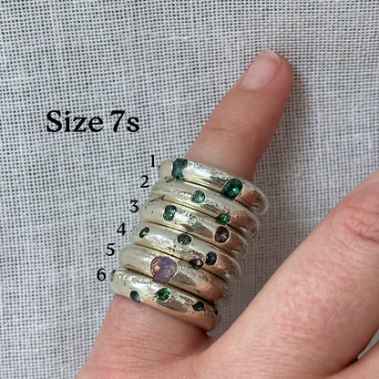 Sand Cast Recycled Silver Chunky Ring