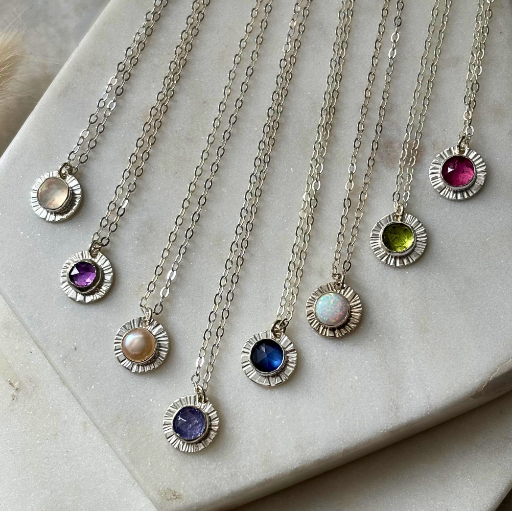 Aura Birthstone Necklace - Medium