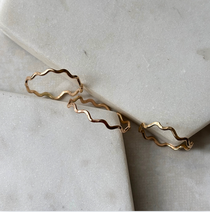 Squiggle Wavy Stacking Ring