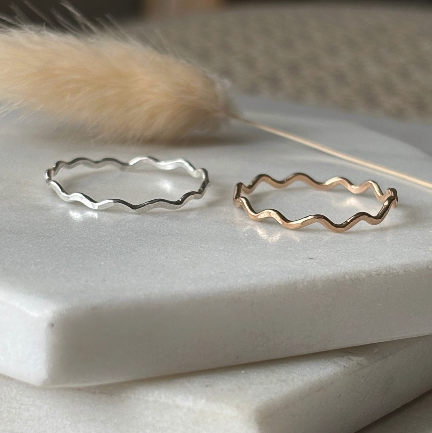Squiggle Wavy Stacking Ring