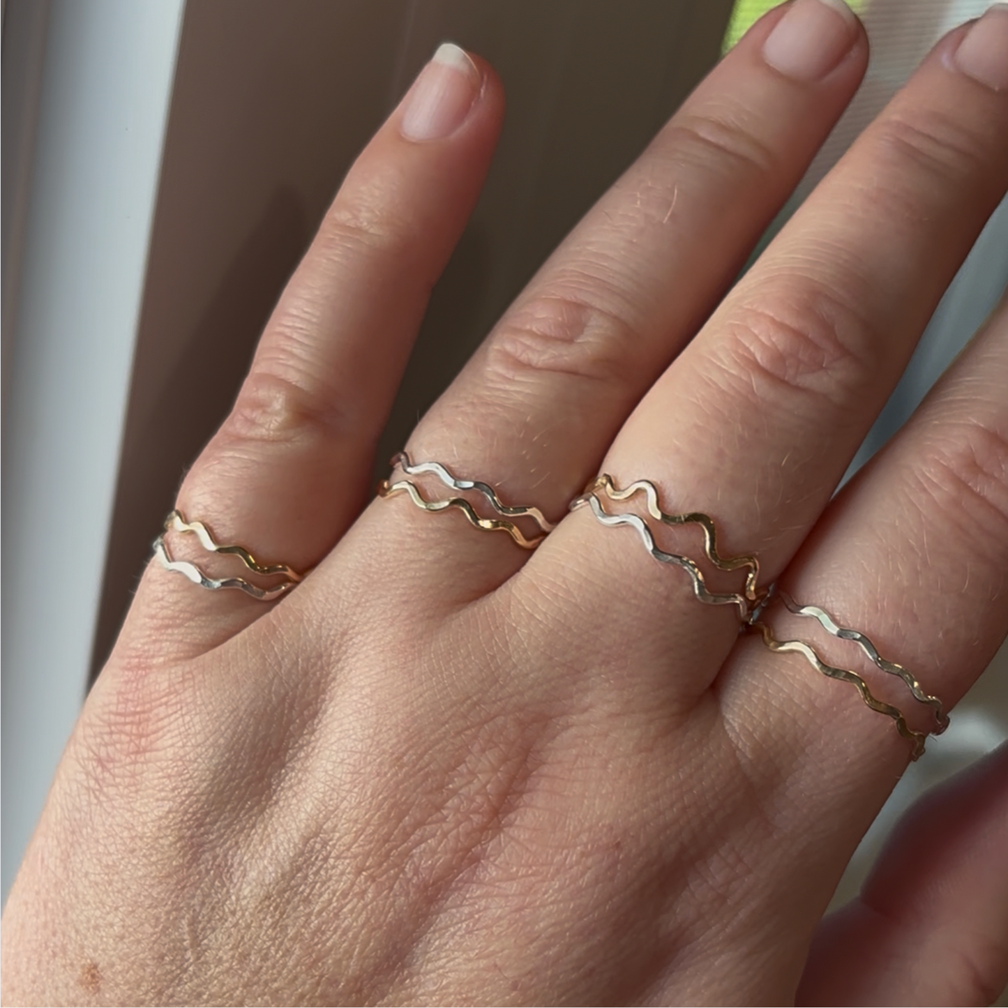 Squiggle Wavy Stacking Ring