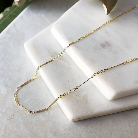 Stepped Cable Chain Necklace