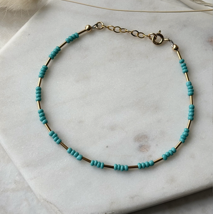 turquoise beaded bracelet