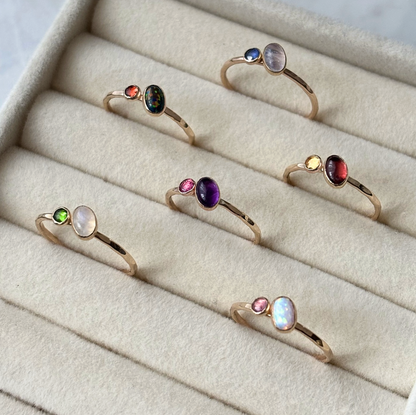 Toi-et-moi Ring - 14k gold-fill