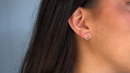 strut jewelry open circle stud earrings