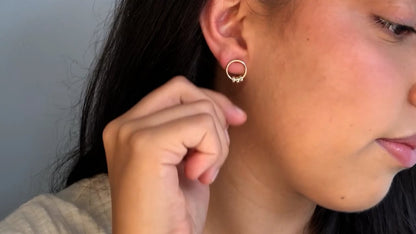 strut jewelry comfort beaded circle stud earrings