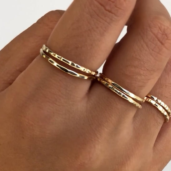 strut jewelry gold fill stacking rings