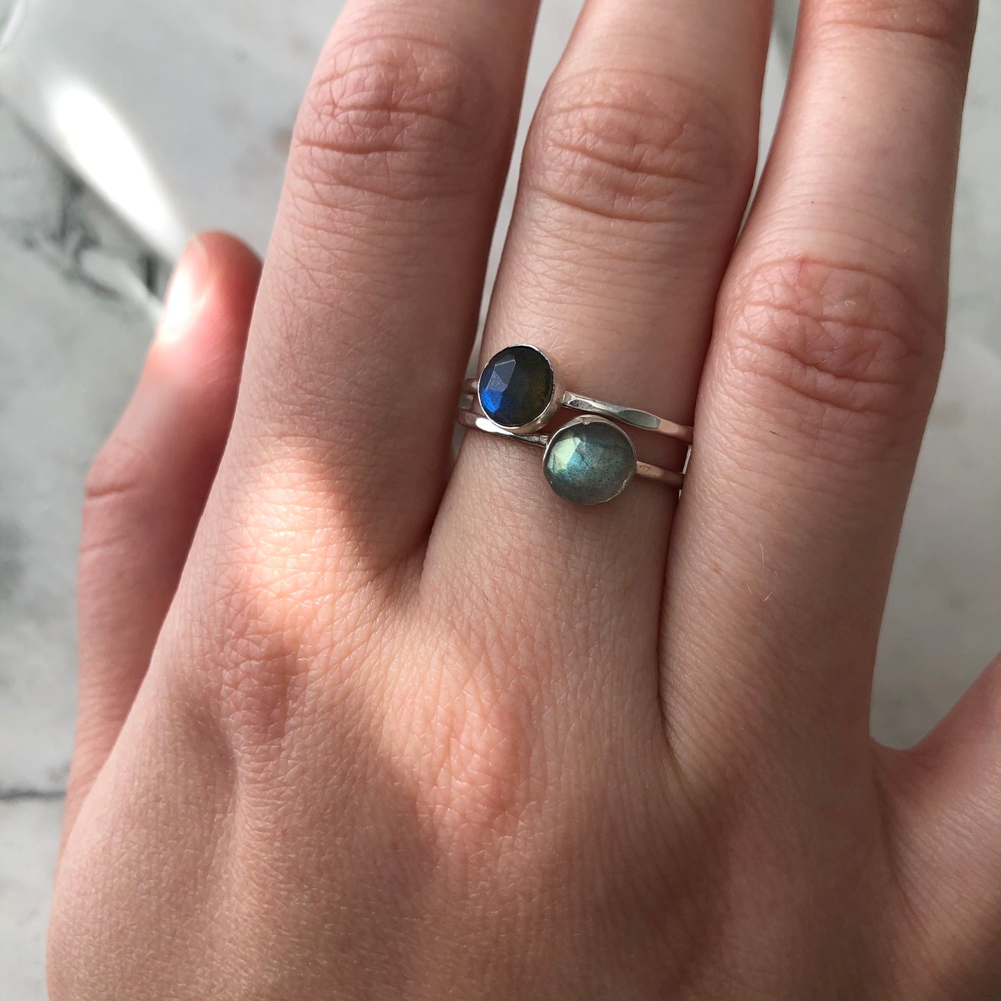 Labradorite Stacking Ring - Sterling Silver