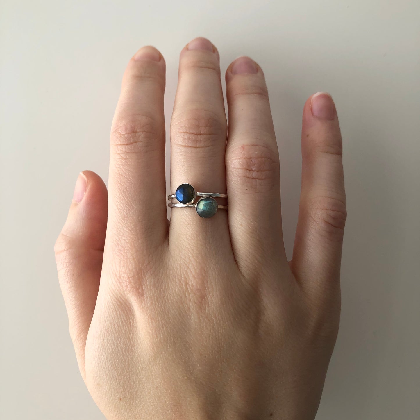 Labradorite Stacking Ring - Sterling Silver