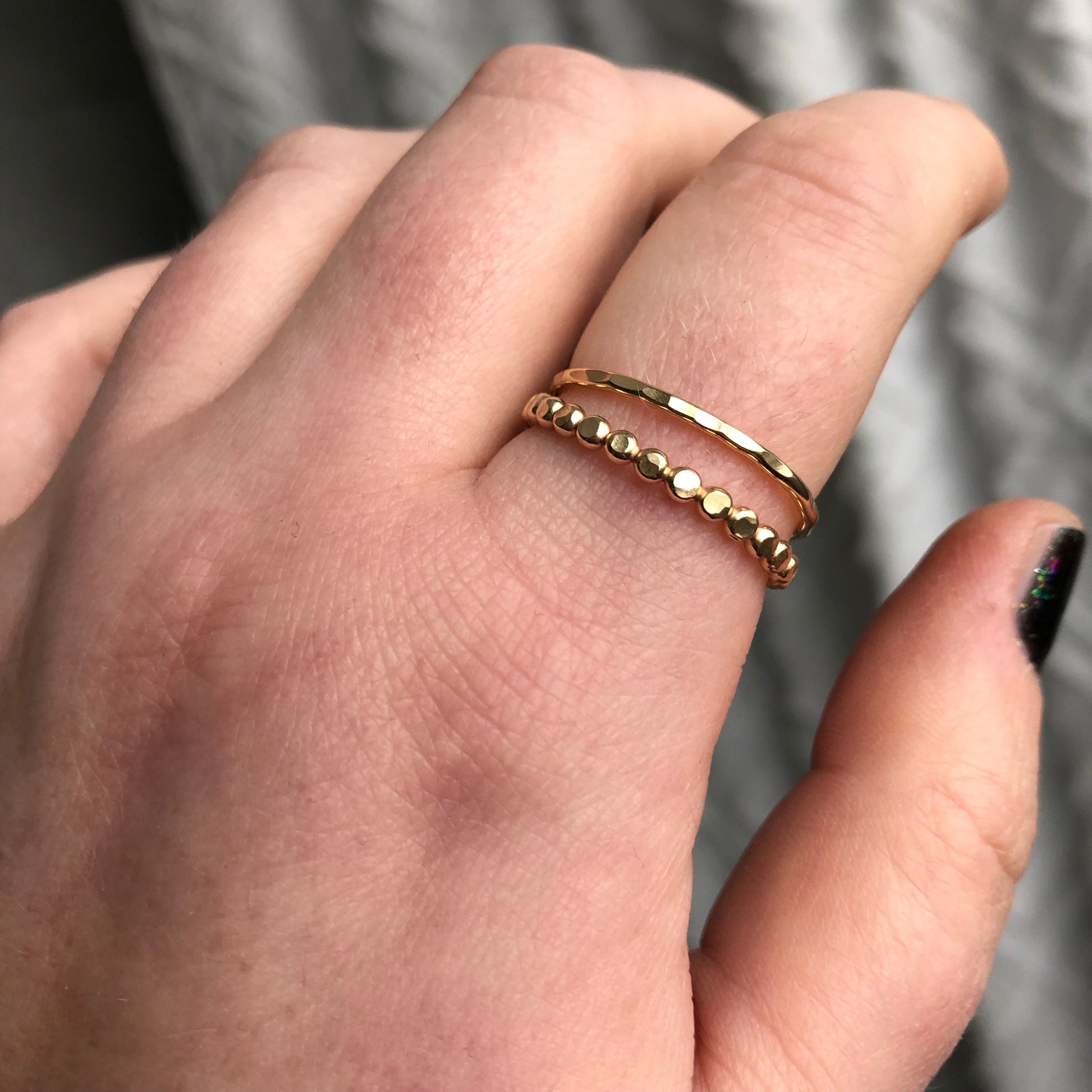 strut jewelry prism stacking ring 14k gold fill