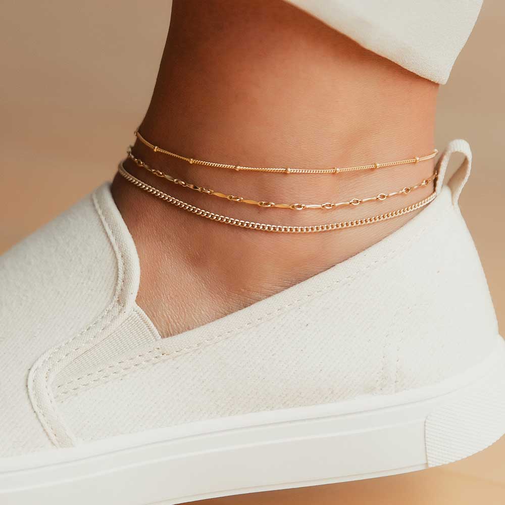 strut jewelry anklet 14k gold-fill 