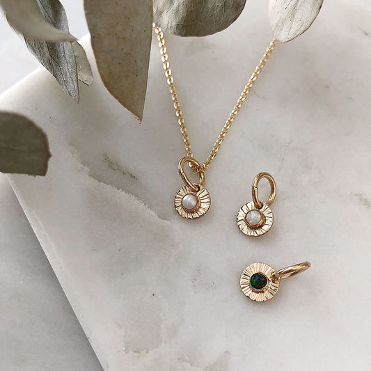 strut jewelry aura birthstone charm mini