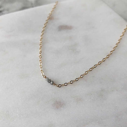 strut jewelry baby diamond trio necklace