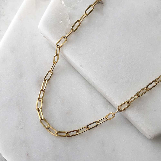 strut jewelry connection chain necklace small flat link 14k gold fill