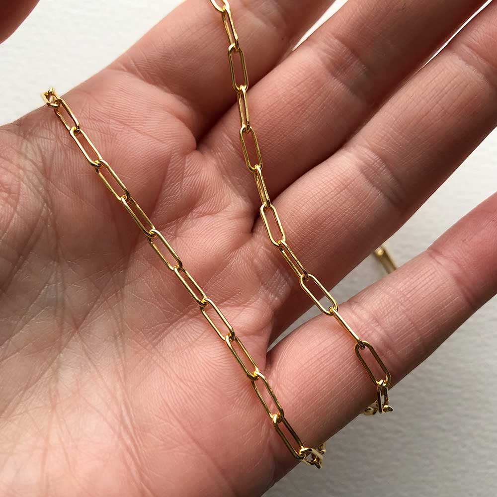 strut jewelry connection chain necklace medium smooth link 14k gold fill