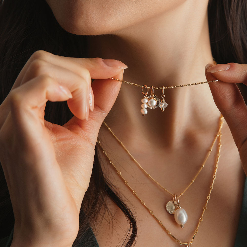 strut jewelry necklace charms multi 14k gold fill