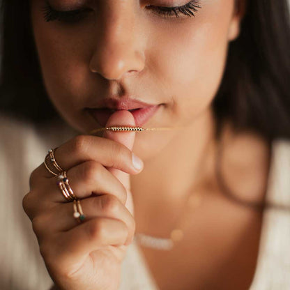 strut jewelry comfort petite gold bead bar necklace