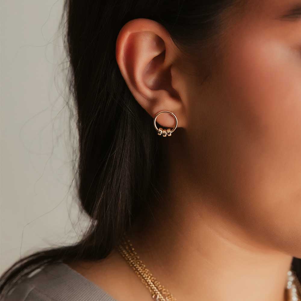 strut jewelry comfort beaded circle stud earrings