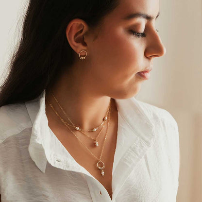 strut jewelry comfort beaded circle stud earrings