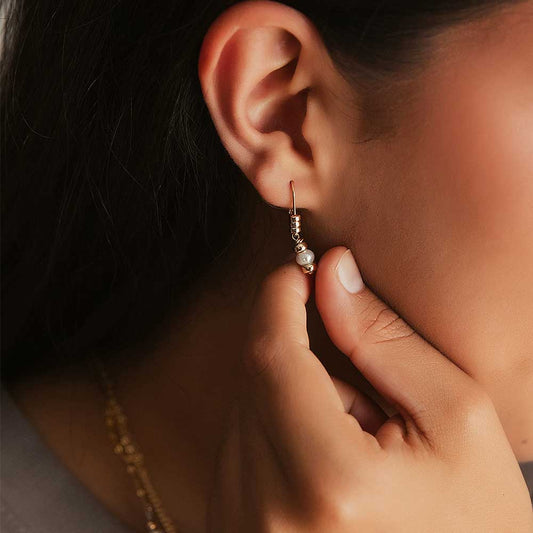 strut jewelry comfort white pearl drop earrings
