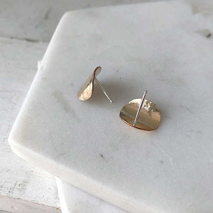 strut jewelry hammered ear cuff earrings 14k gold fill