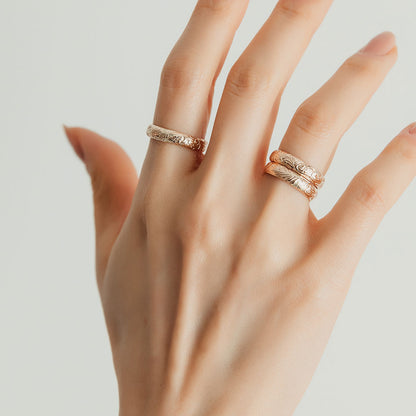 strut jewelry flora band rings 14k gold fill