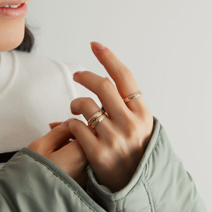 strut jewelry flora band rings 14k gold fill