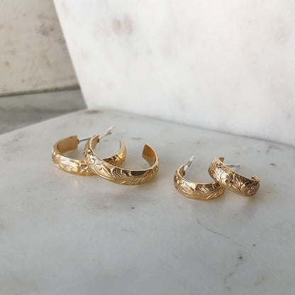 strut jewelry flora hoop earrings