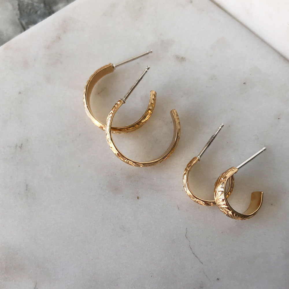 strut jewelry flora hoop earrings