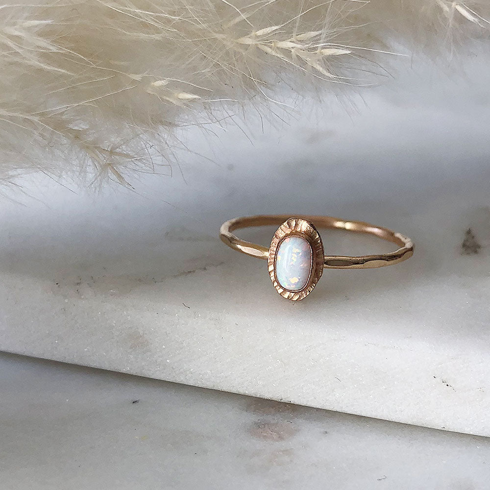 strut jewelry heritage opal ring