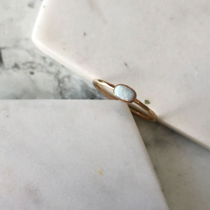 strut jewelry horizontal opal ring