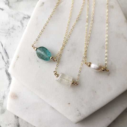 strut jewelry single gem pendant necklace