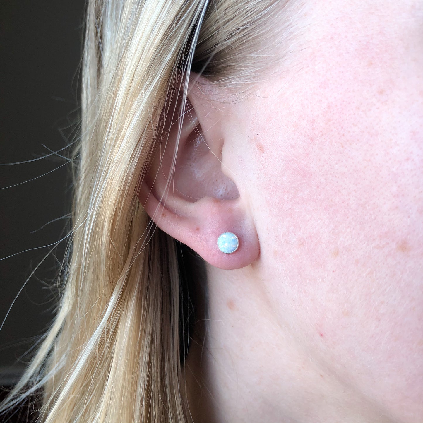 strut jewelry opal stud earrings