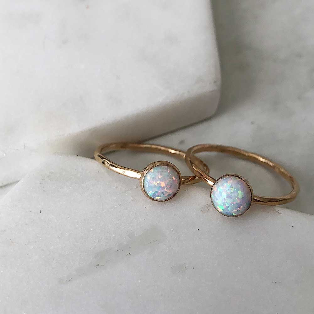 Opal Stacking Ring - 14k gold-fill – Strut Jewelry