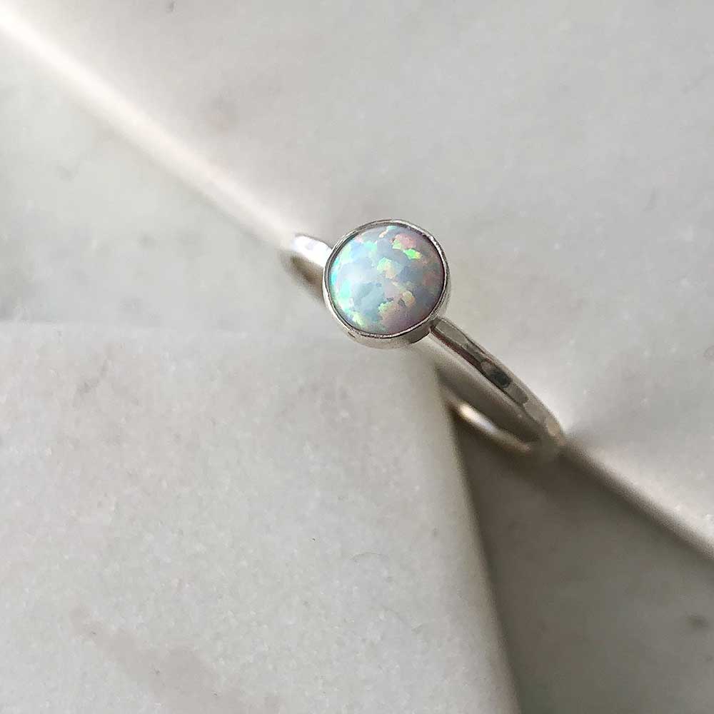 strut jewelry opal stacking ring sterling silver
