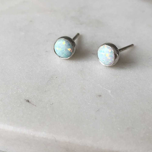 strut jewelry opal stud earrings