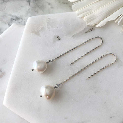 Pearl Threader Earrings