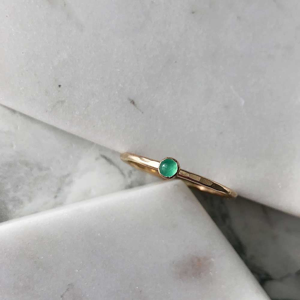 strut jewelry petite emerald stacking ring 14k gold fill