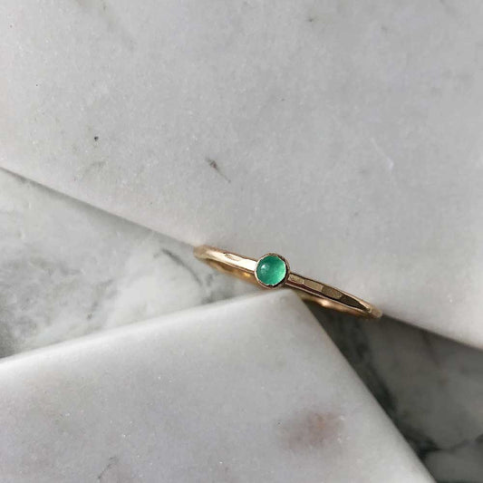 strut jewelry petite emerald stacking ring 14k gold fill